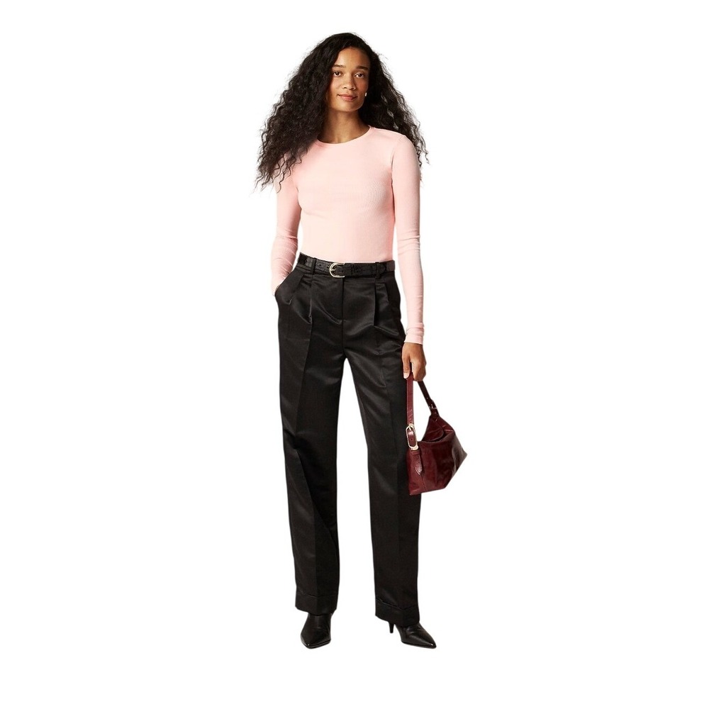 J. Crew Perfect Rib Long Sleeve Tee Washed Out Pink Ribbed Knit 3X - Picture 2 of 11